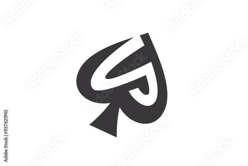letter S and spade logo design