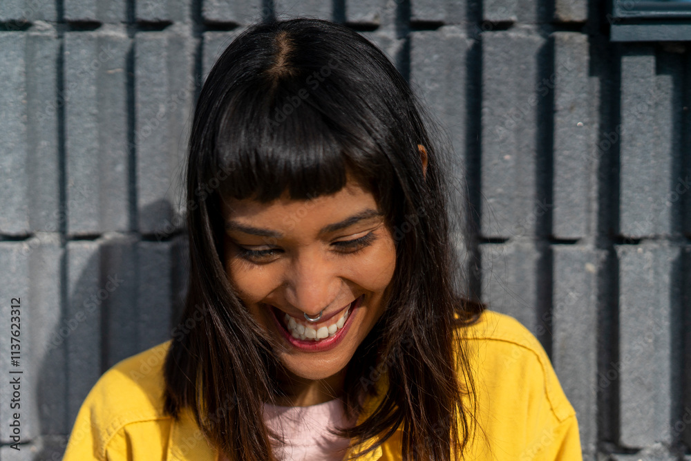 Portrait of laughing young woman Portrait of laughing young woman