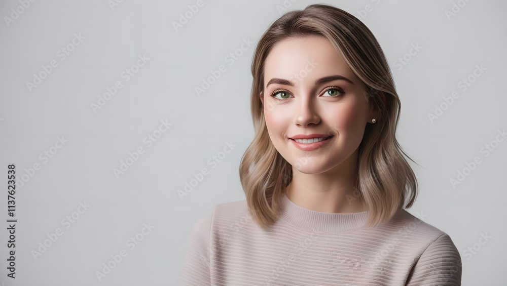 Confident and Radiant: Portrait of a Young Woman Confident and Radiant: Portrait of a Young Woman