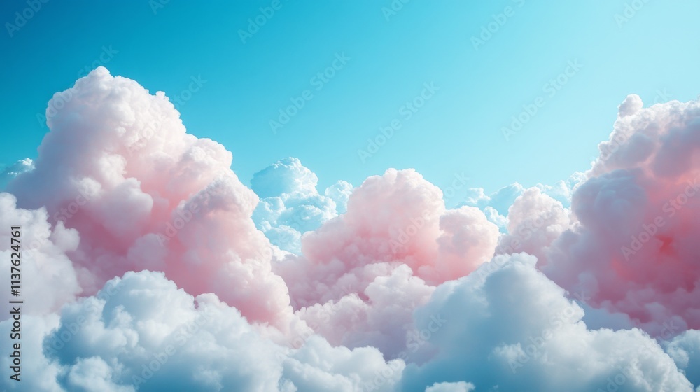 Blue sky with soft fluffy clouds during daytime Blue sky with soft fluffy clouds during daytime