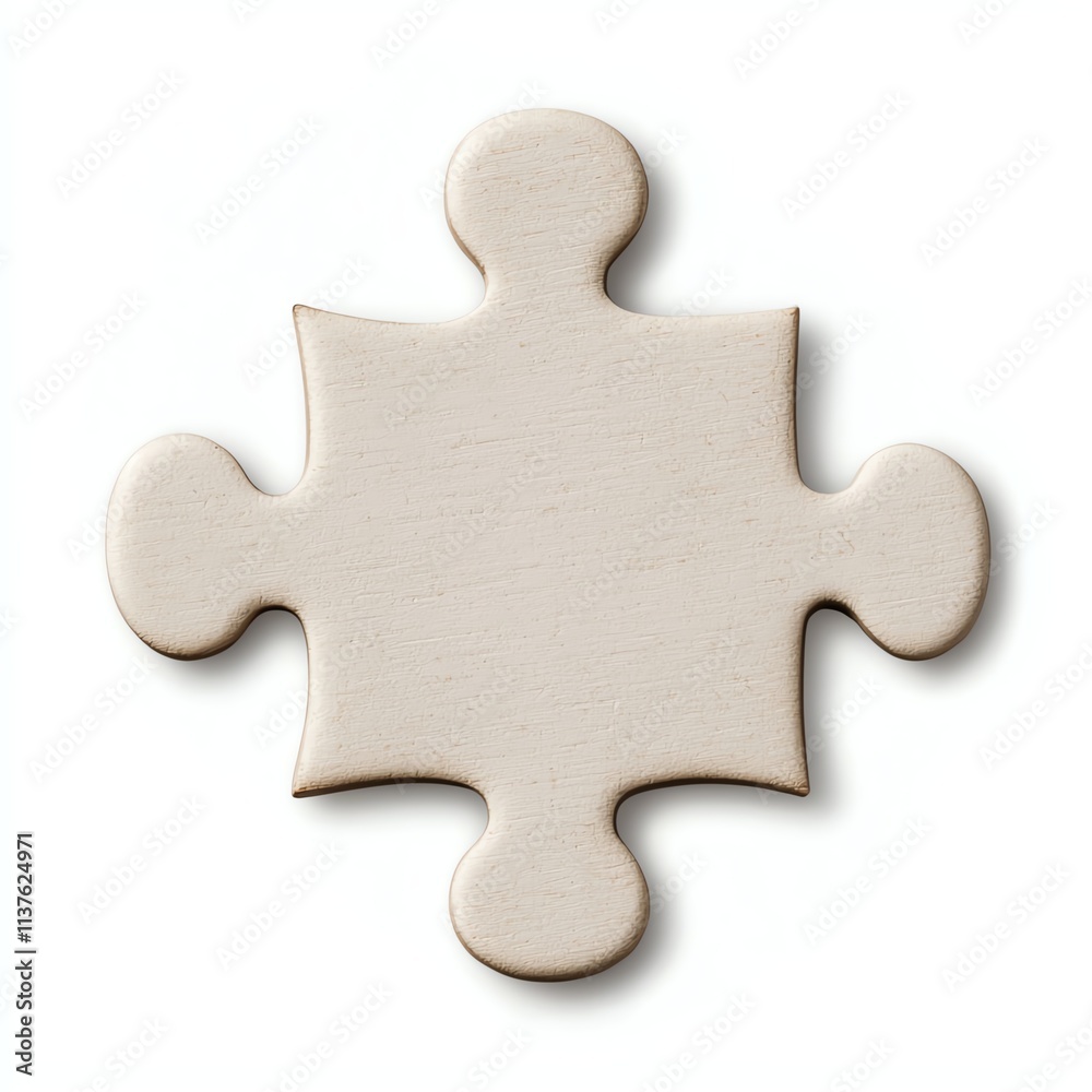 A single, blank puzzle piece on a white background, symbolizing potential and the search for connection or completion. A single, blank puzzle piece on a white background, symbolizing potential and the search for connection or completion.