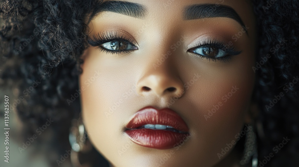Woman with red lipstick Woman with red lipstick