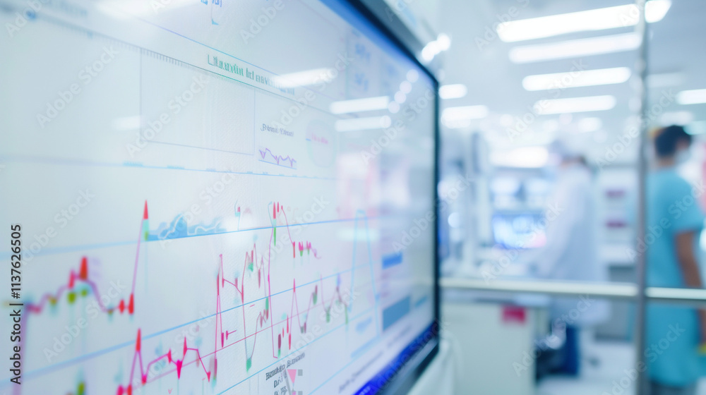 Upward Trend Cancer Rates Graph with Digital Display and Medical Context, Emphasizing Public Health Concerns Upward Trend Cancer Rates Graph with Digital Display and Medical Context, Emphasizing Public Health Concerns