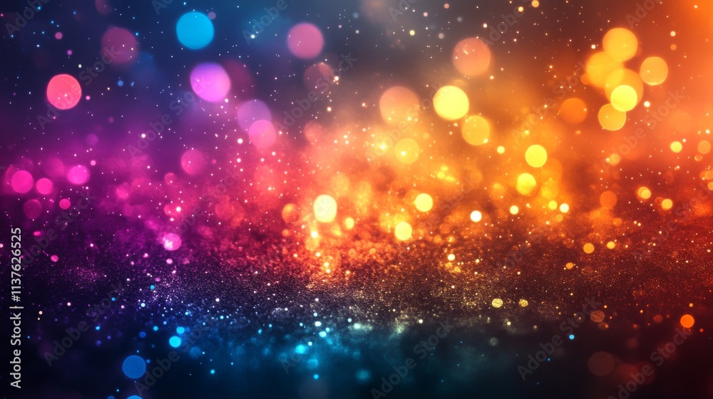 Colorful glittering abstract bokeh lights with vibrant glow Colorful glittering abstract bokeh lights with vibrant glow