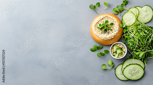 Wallpaper Mural National bagel delight gourmet ingredients in a modern kitchen food photography fresh ingredients culinary experience Torontodigital.ca