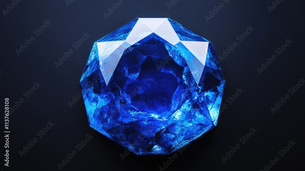 Blue diamond on black background Blue diamond on black background
