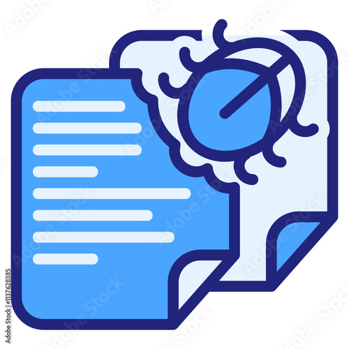 Bug blue color style icon