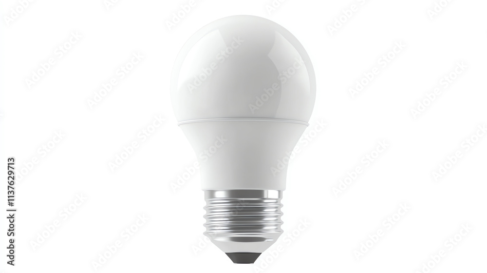 White LED bulb isolated on white background