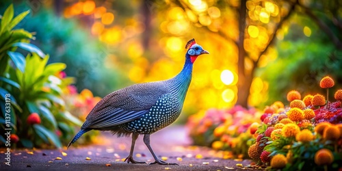 Guinea Fowl in Belgrade Botanical Garden - Serbain Nature Photography photo