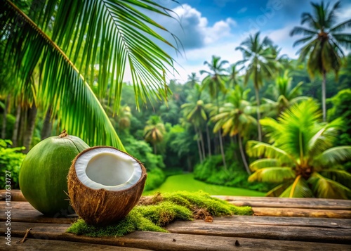 Indonesian Coconut, Candid Nature, Bluluk, Tropical Beauty, Freshness photo