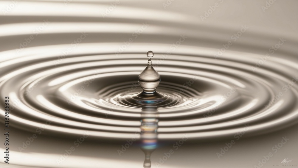 Water droplet splash, a crystal clear moment of nature's liquid dance Water droplet splash, a crystal clear moment of nature's liquid dance
