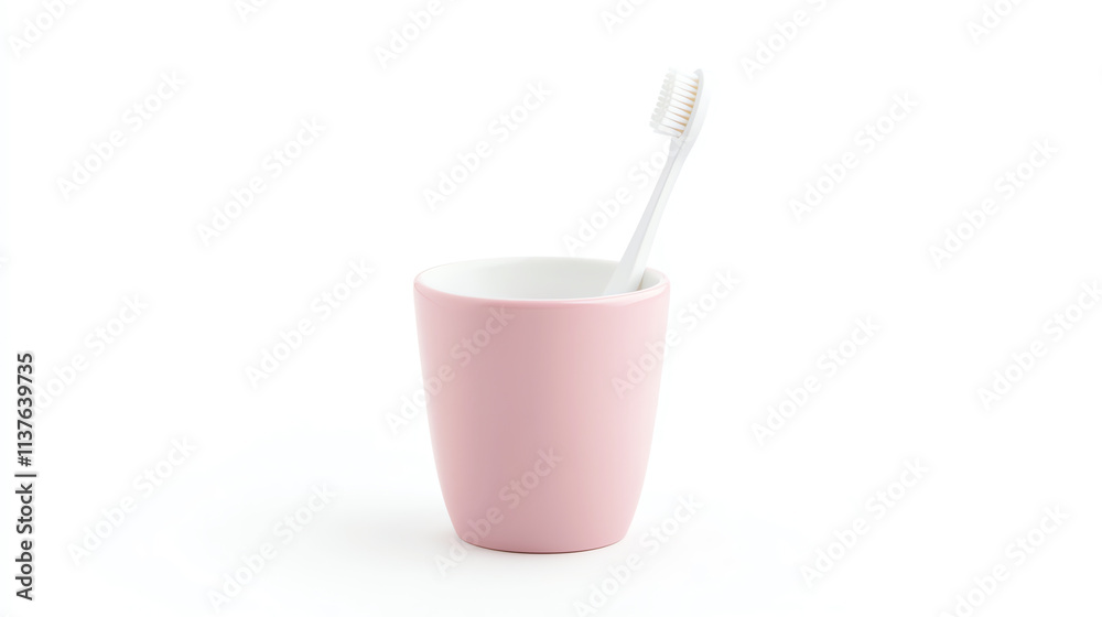 Pink disposable cup with straw on white Pink disposable cup with straw on white