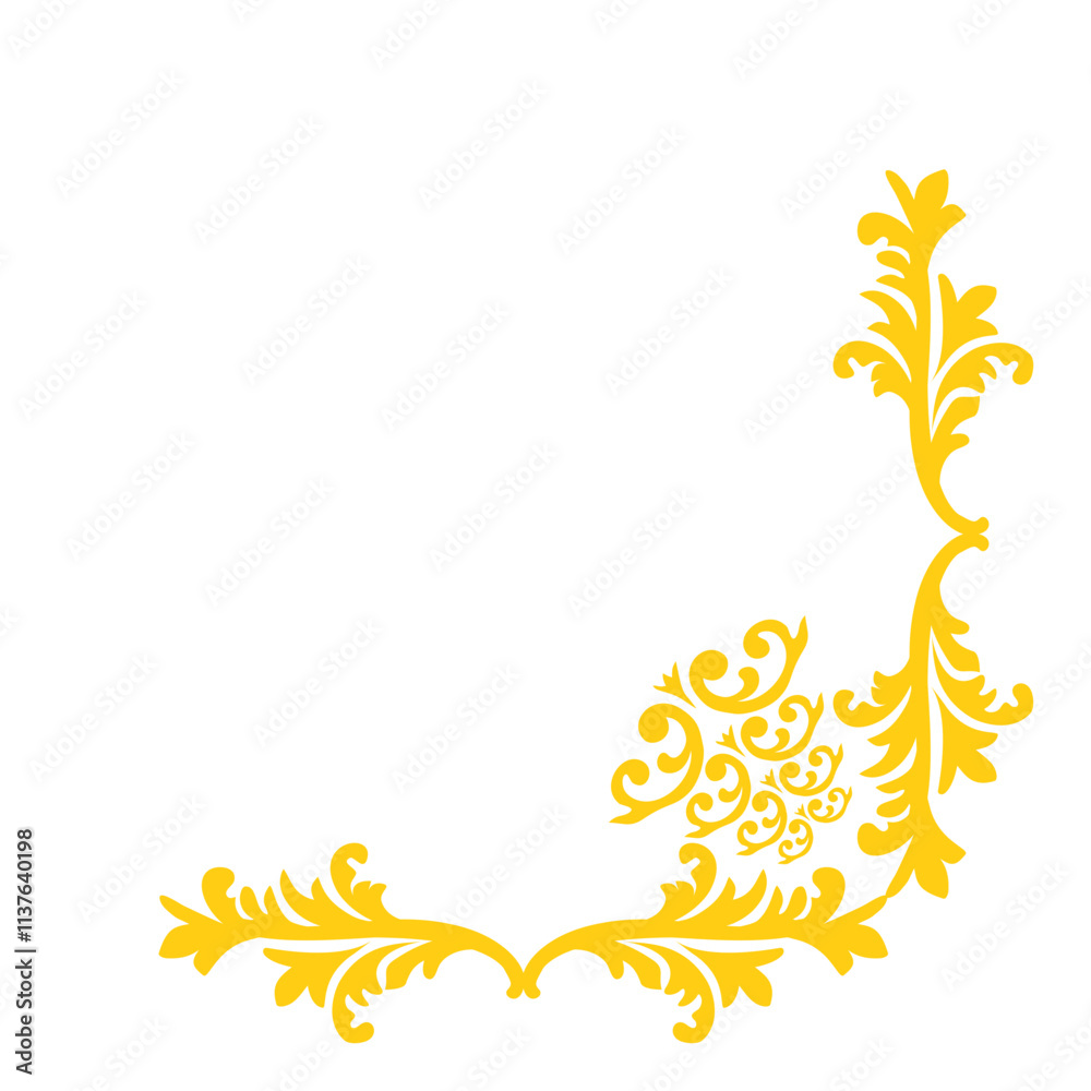Gold Carved Corner Border Gold Carved Corner Border