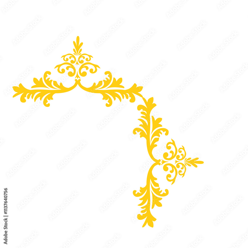 Gold Carved Corner Border