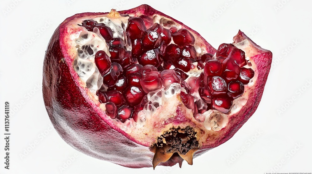 Pomegranate with Seeds and Glossy Skin Pomegranate with Seeds and Glossy Skin