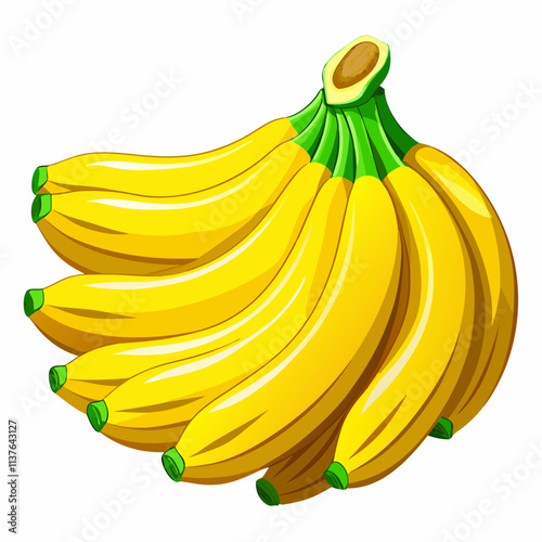 bananas isolated on white