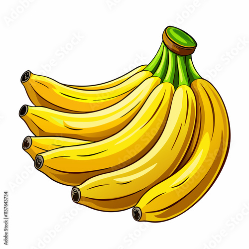 bananas isolated on white