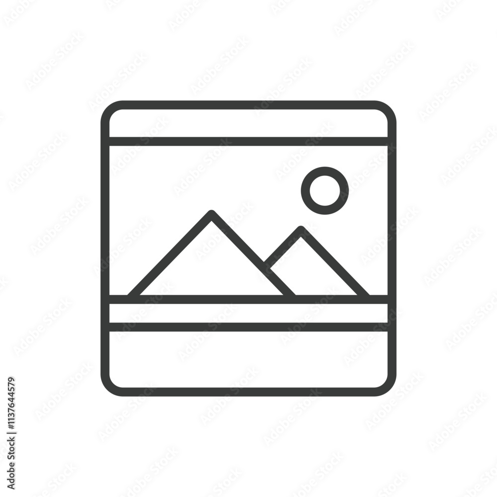 Image sign, icon in line design. Image, sign, symbol, picture, icon, visual, representation on white background vector. Image sign, icon in line design editable stroke icon Image sign, icon in line design. Image, sign, symbol, picture, icon, visual, representation on white background vector. Image sign, icon in line design editable stroke icon