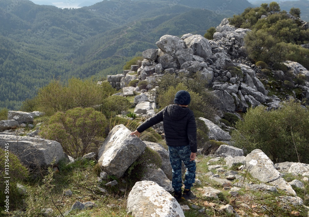 Mountain landscape in Turkey. A mountain landscape from a bird's-eye view.