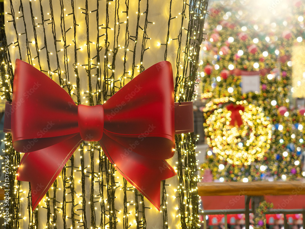 Red Ribbin for Chrismas Celebration.