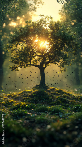 Photo capturing the essence of the environment with vibrant colors and natural beauty, perfect for eco-friendly designs and sustainability themes.