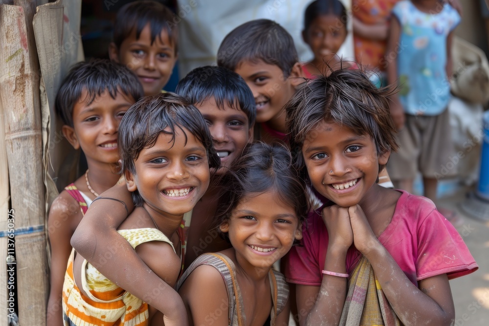 Group of children in a rural village in Sri Lanka, Asia. Group of children in a rural village in Sri Lanka, Asia.