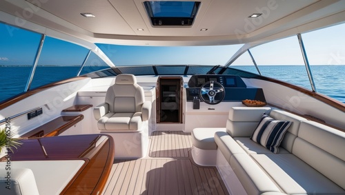 Luxurious cabins with stunning views of the private yacht