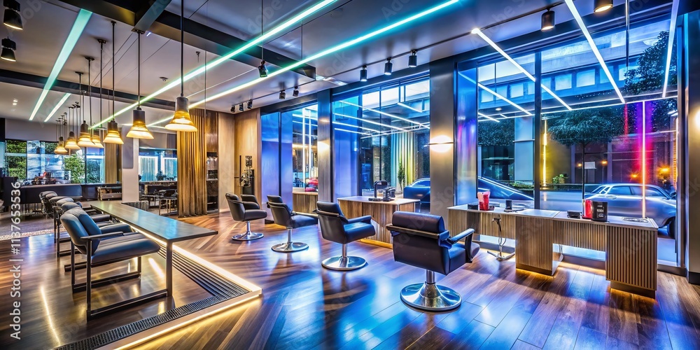 Long Exposure Hair Salon Photography: Stunning Light Trails & Artistic Blur Effects