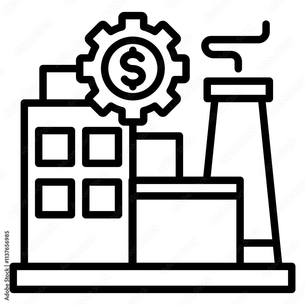 manufacturing companies single icon