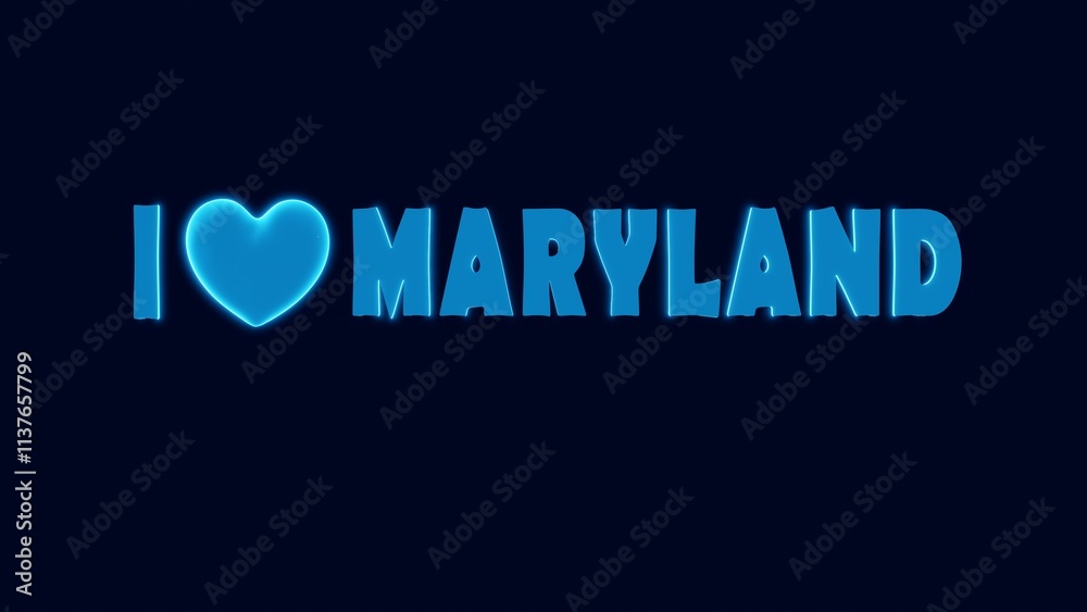 I LOVE MARYLAND NEON STYLE DESIGN I LOVE MARYLAND NEON STYLE DESIGN