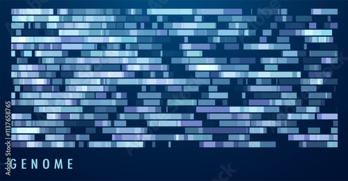 Big data visualization. DNA genomic test, genom map. Abstract infographics representation. Graphic concept for your design