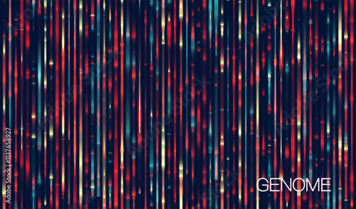 Big data visualization. DNA genomic test, genom map. Abstract infographics representation. Graphic concept for your design