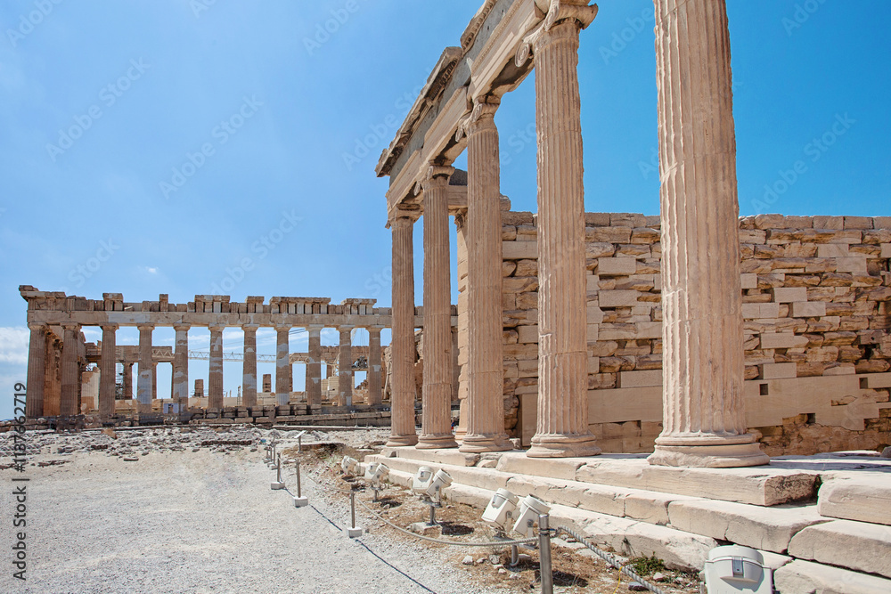 Obraz premium European archaeology ruin on Acropolis, Athens, Greece