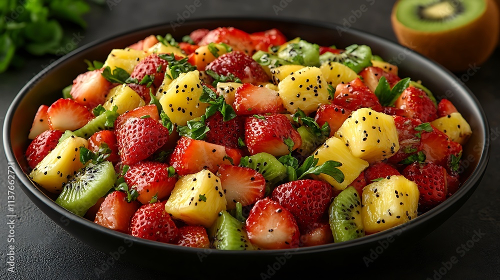 Delicious Strawberry Pineapple Kiwi Fruit Salad Delicious Strawberry Pineapple Kiwi Fruit Salad