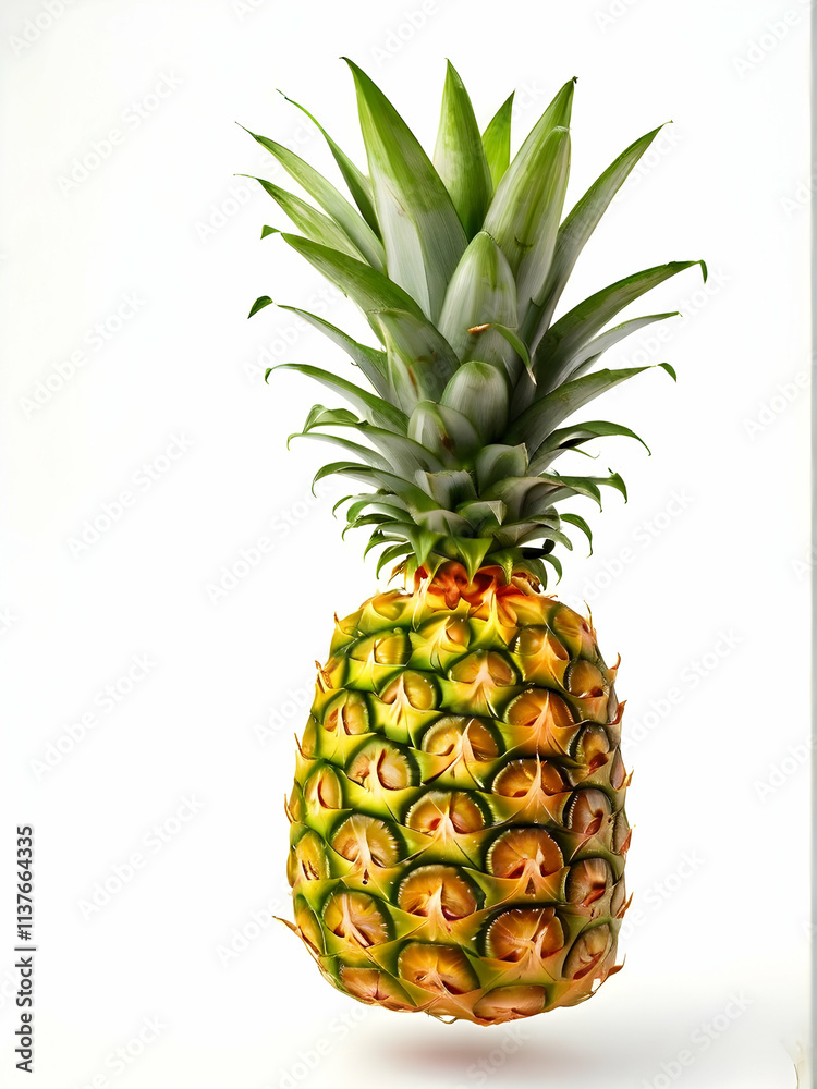 Fototapeta premium pineapple on white background