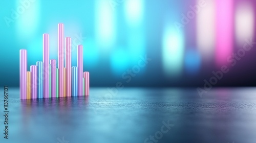 Probability estimation in data analysis with colorful charts and graphs photo