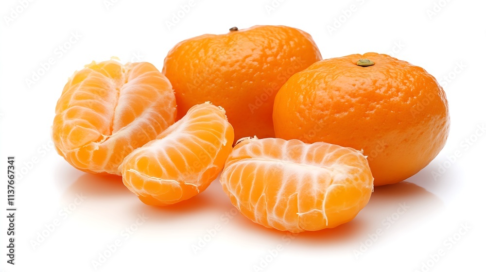 Ripe Mandarin Oranges Peeled Segments and Whole Ripe Mandarin Oranges Peeled Segments and Whole