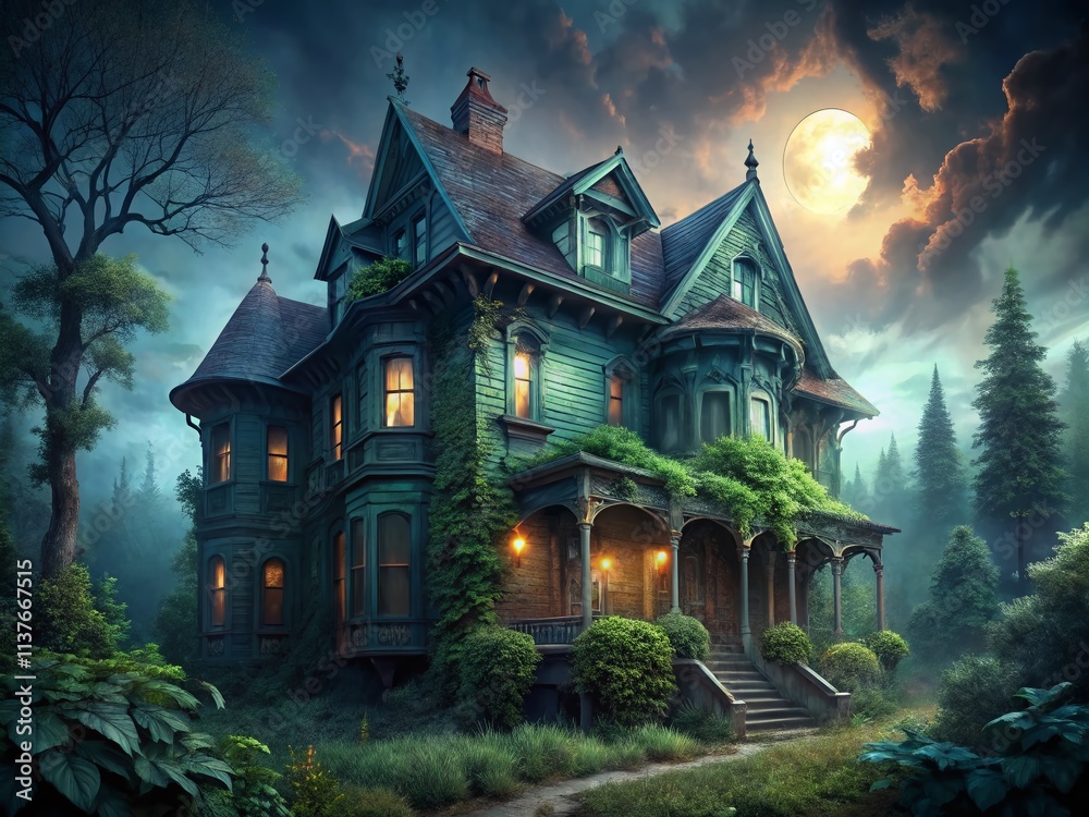 Spooky Haunted House PNG, Eerie Mansion, Scary House Background, High Depth of Field, Ghostly House Image Spooky Haunted House PNG, Eerie Mansion, Scary House Background, High Depth of Field, Ghostly House Image