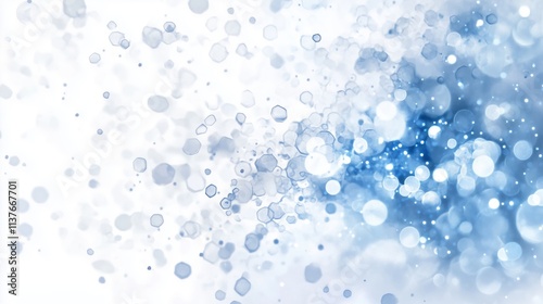 Wallpaper Mural Abstrakte blaue Lichtpunkte und Kreise auf Weiß Torontodigital.ca