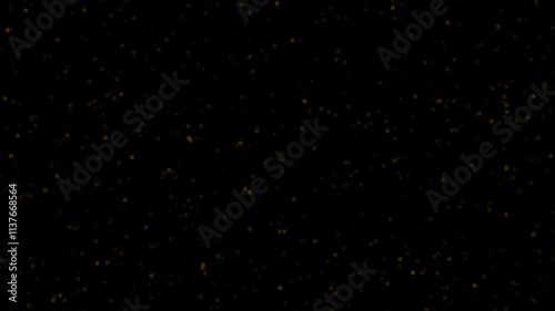 Christmas Golden Glitters 3d Animation Loop. Particle Gold Dust Flickering Black Background. Particles With Bokeh. Abstract Particles Seameless Looping Background photo