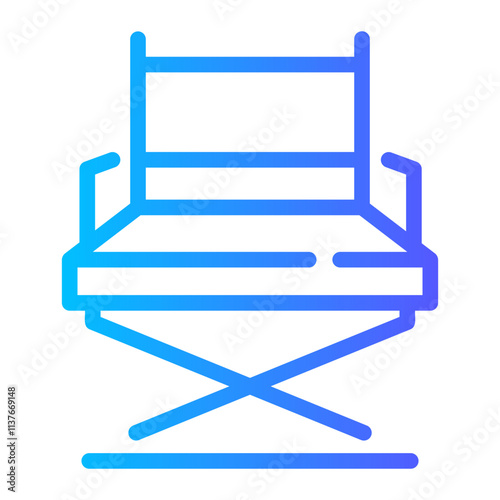 director chair Line Gradient Icon