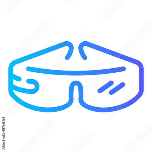 3d glasses Line Gradient Icon