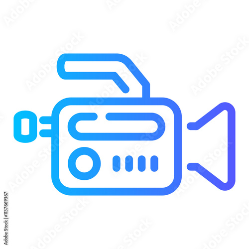 video camera Line Gradient Icon