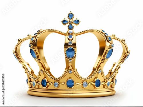 golden crown isolated on white
