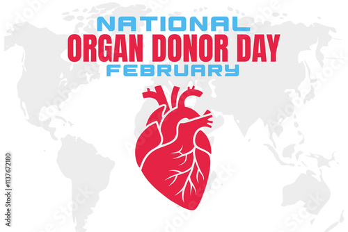 vector illustration for NATIONAL ORGAN DONOR DAY background