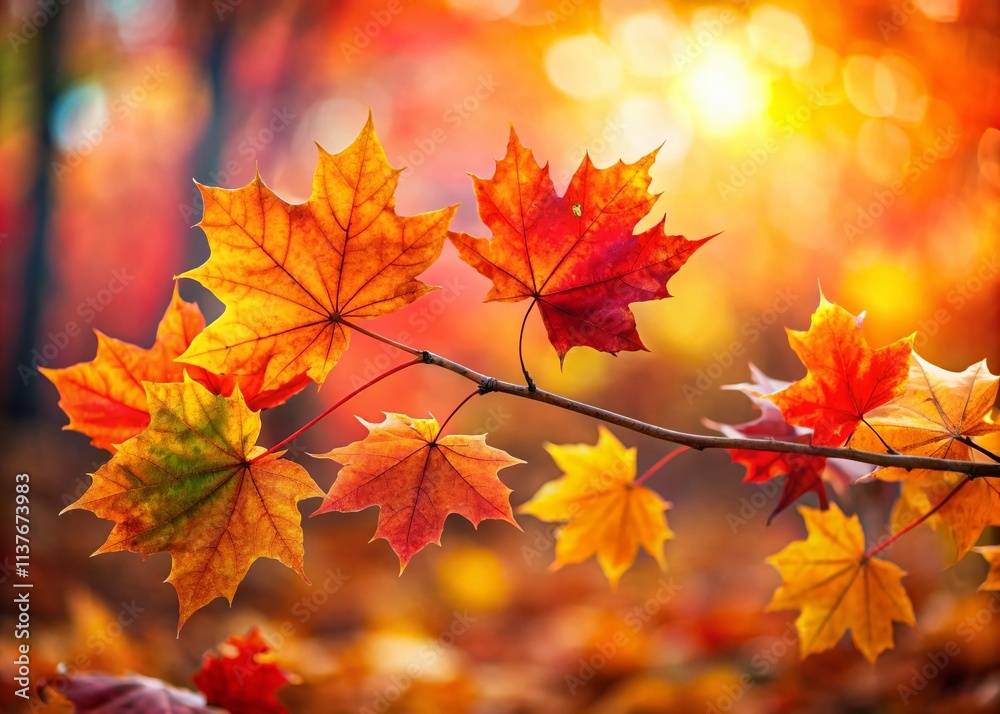 Stunning Autumn Maple Leaves, High Depth of Field, Colorful Fall Foliage, Vibrant Red Orange Yellow Leaves Stunning Autumn Maple Leaves, High Depth of Field, Colorful Fall Foliage, Vibrant Red Orange Yellow Leaves
