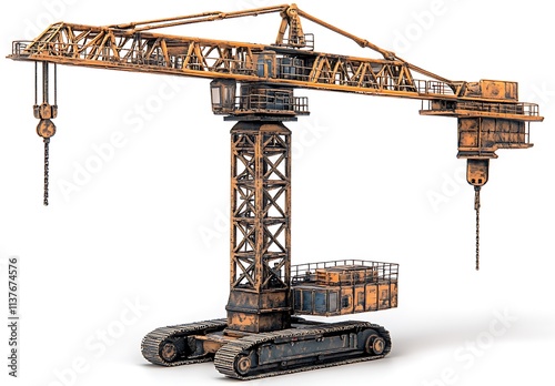 Rusty Crawler Crane Industrial Machine