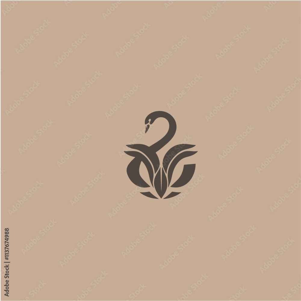 swan logo vector illustration logo template swan logo vector illustration logo template
