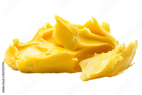 Yellow butter isolated on white or transparent background


