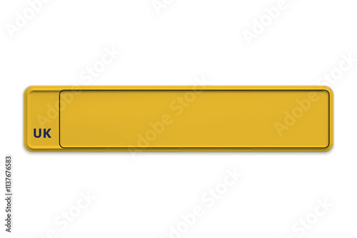 Car number plate of United Kingdom. Vehicle registration license of british region Northern Ireland